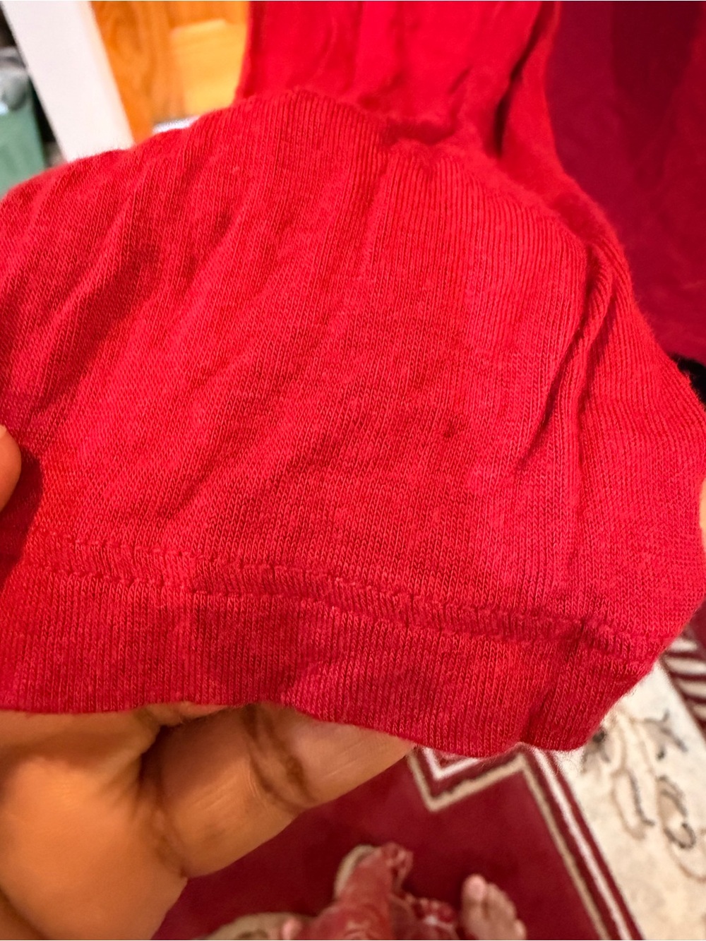 ZENANA OUTFITTERS Grane Red V-Neck Long Sleeve Soft Stretch top Size L - Picture 8 of 10